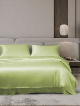 [Vert Menthe] SilkSilky-FR 19Momme Parure de Lit Soie 001