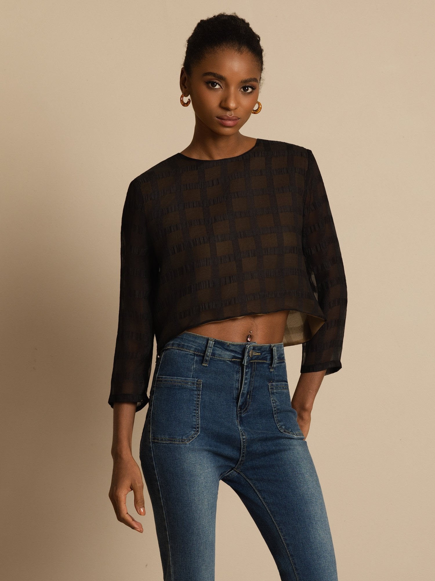 [Noir] SilkSilky-FR Blouse 001