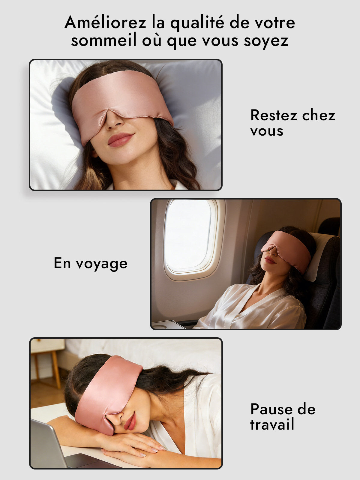 [Rose] SilkSilky-FR 19Momme Pure Silk Eye Mask 006