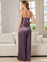 [Gris Pourpre] SilkSilky-FR Fines Brides Col V Ensemble Camisole 002