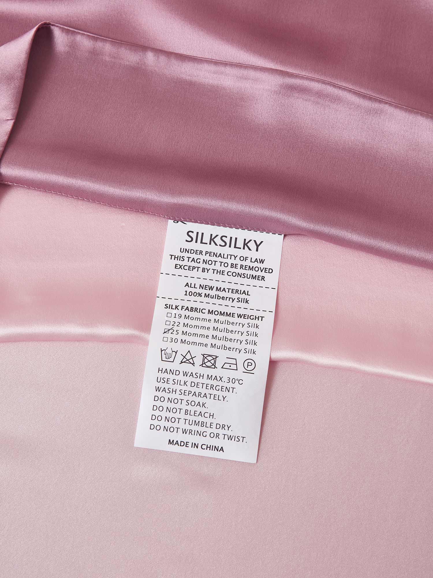 [MauvePâle+RoseClair] SilkSilky-FR 25Momme Pure Soie Bedding Set 008,