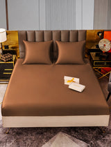 [Café] SilkSilky-FR Parure de Lit Soie 001