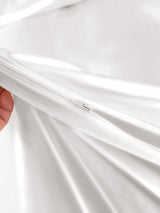 [Blanc] SilkSilky-FR Parure de Lit Soie 006
