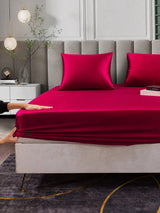 [Rouge Vineux] SilkSilky-FR Parure de Lit Soie 006