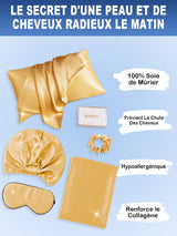 [Champagne] SilkSilky-FR 19Momme Pure Soie Pillowcase Set 002