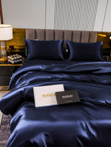 [Bleu Foncé] SilkSilky-FR 22Momme Pure Soie Bedding Set 005,