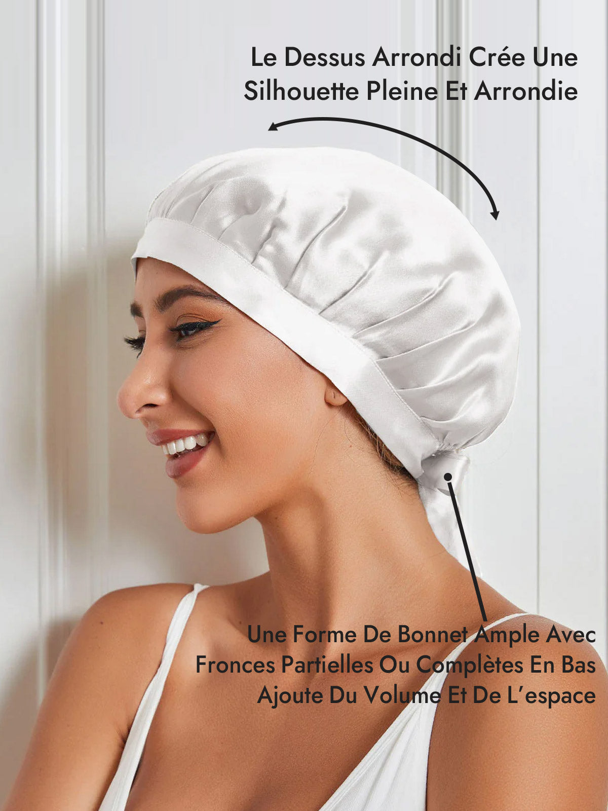[Blanc] SilkSilky-FR Bonnets de Nuit 003