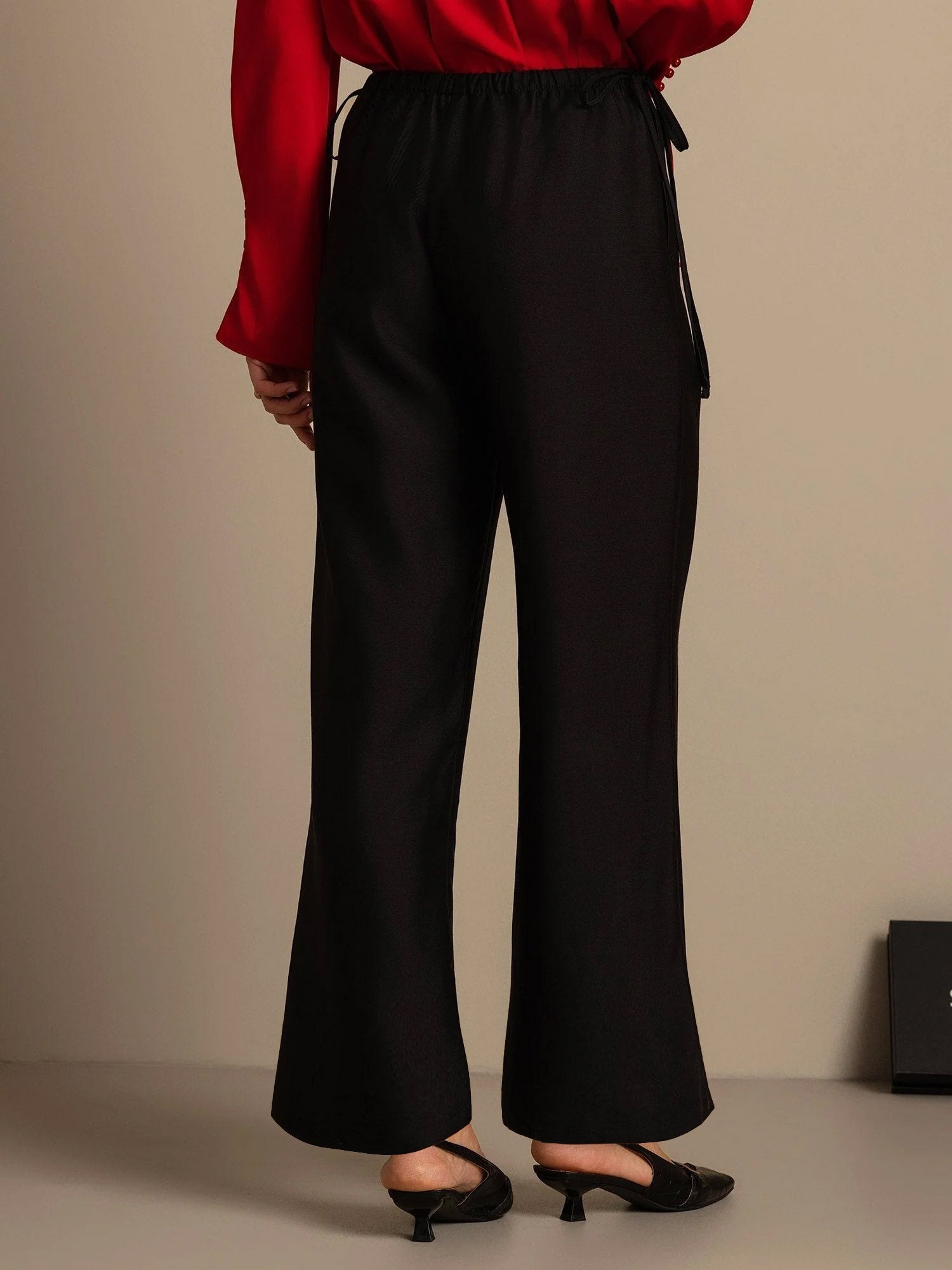 [Noir] SilkSilky-FR 32Momme Soie Womens Pants 002,