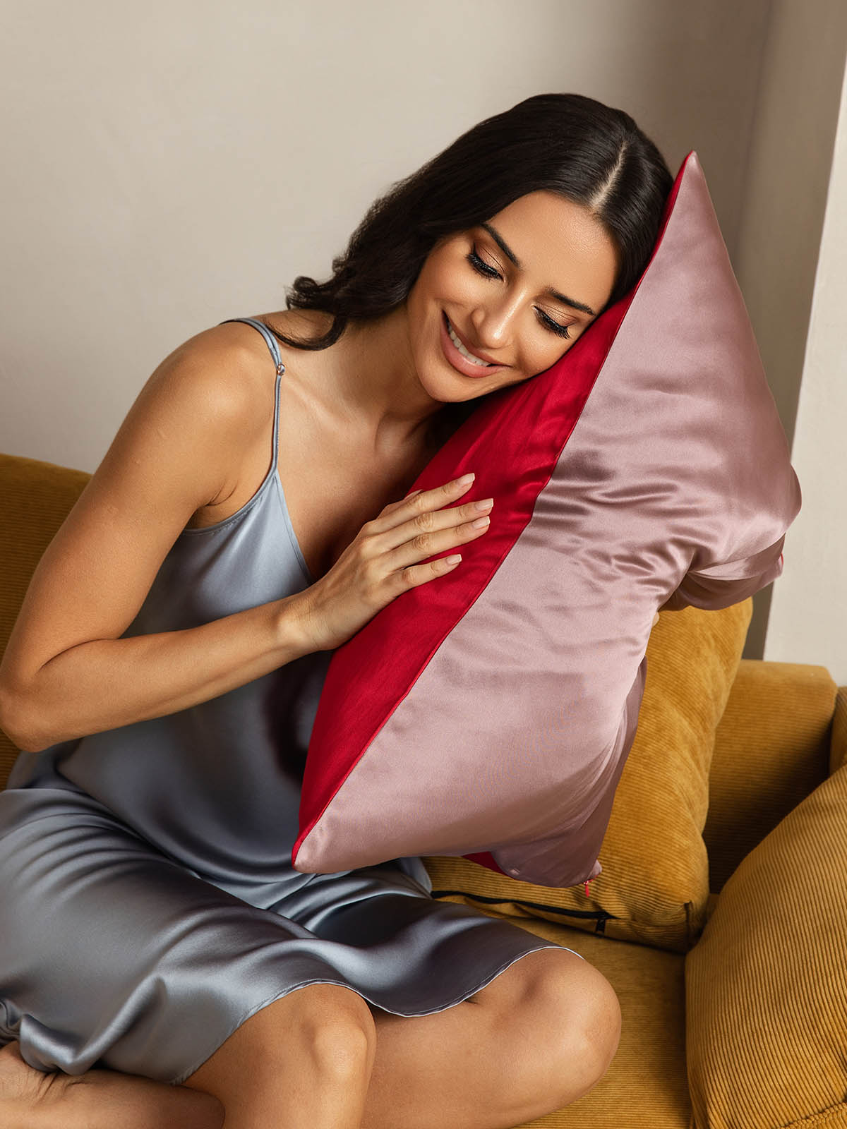 [OrchidéeMauve+RougeVineux] SilkSilky-FR 22Momme Pure Soie Pillowcase 002