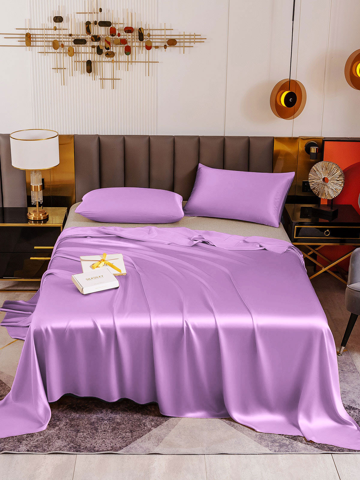 [Lavande] SilkSilky-FR 19Momme Pure Soie Bedding Set 002