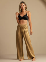 [Tan] SilkSilky-FR 19Momme Women's Sleep Pants 006