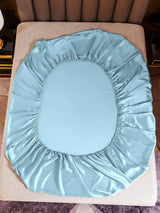 [Bleu Clair] SilkSilky-FR Parure de Lit Soie 003