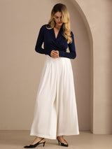 [Blanc] SilkSilky-FR Womens Pants 007