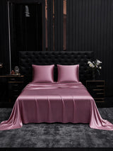 [Mauve Pâle] SilkSilky-FR Parure de Lit Soie 001