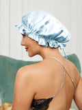 SilkSilky FR Pure Soie Sleep Cap BleuClair 001