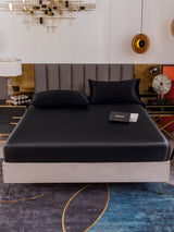 19Momme 3 pièces soie 1x drap housse+2x taies d‘oreiller