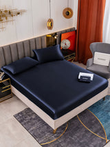 19Momme 3 pièces soie 1x drap housse+2x taies d‘oreiller