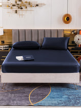 19Momme 3 pièces soie 1x drap housse+2x taies d‘oreiller