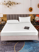 19Momme 3 pièces soie 1x drap housse+2x taies d‘oreiller