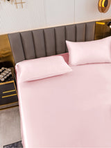 19Momme 3 pièces soie 1x drap housse+2x taies d‘oreiller