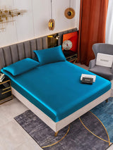19Momme 3 pièces soie 1x drap housse+2x taies d‘oreiller