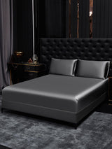 19Momme 3 pièces soie 1x drap housse+2x taies d‘oreiller