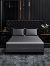 19Momme 3 pièces soie 1x drap housse+2x taies d‘oreiller