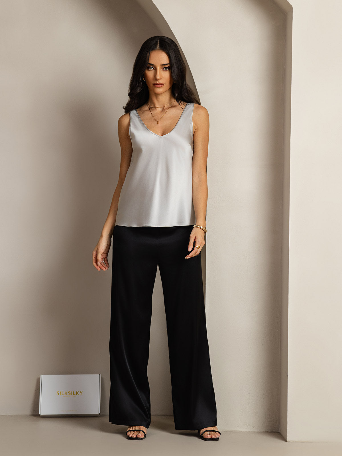 [Argent] SilkSilky-FR 19Momme Soie Camisoles 004