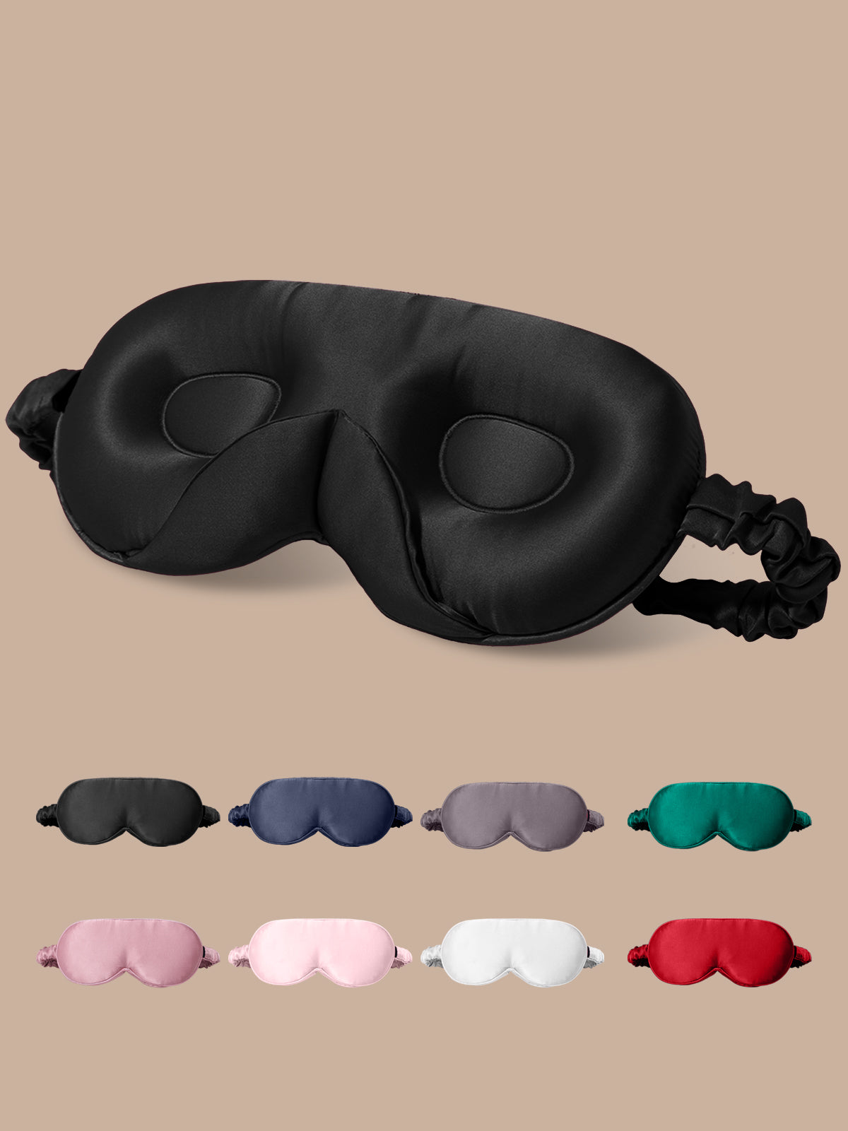 [Noir] SilkSilky-FR Soie Eye Mask 001