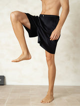 [Noir] SilkSilky-FR Mens Sleep Bottoms 004