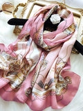 SilkSilky FR Pure Soie Scarf Rose 001