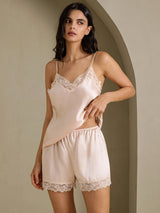 [Rose] SilkSilky-FR Sleeveless V Neck Ensemble Camisole 006