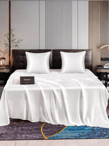 [Blanc] SilkSilky-FR Parure de Lit Soie 001