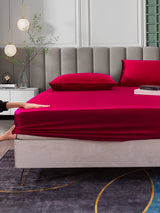 [Rouge Vineux] SilkSilky-FR 25Momme Parure de Lit Soie 006