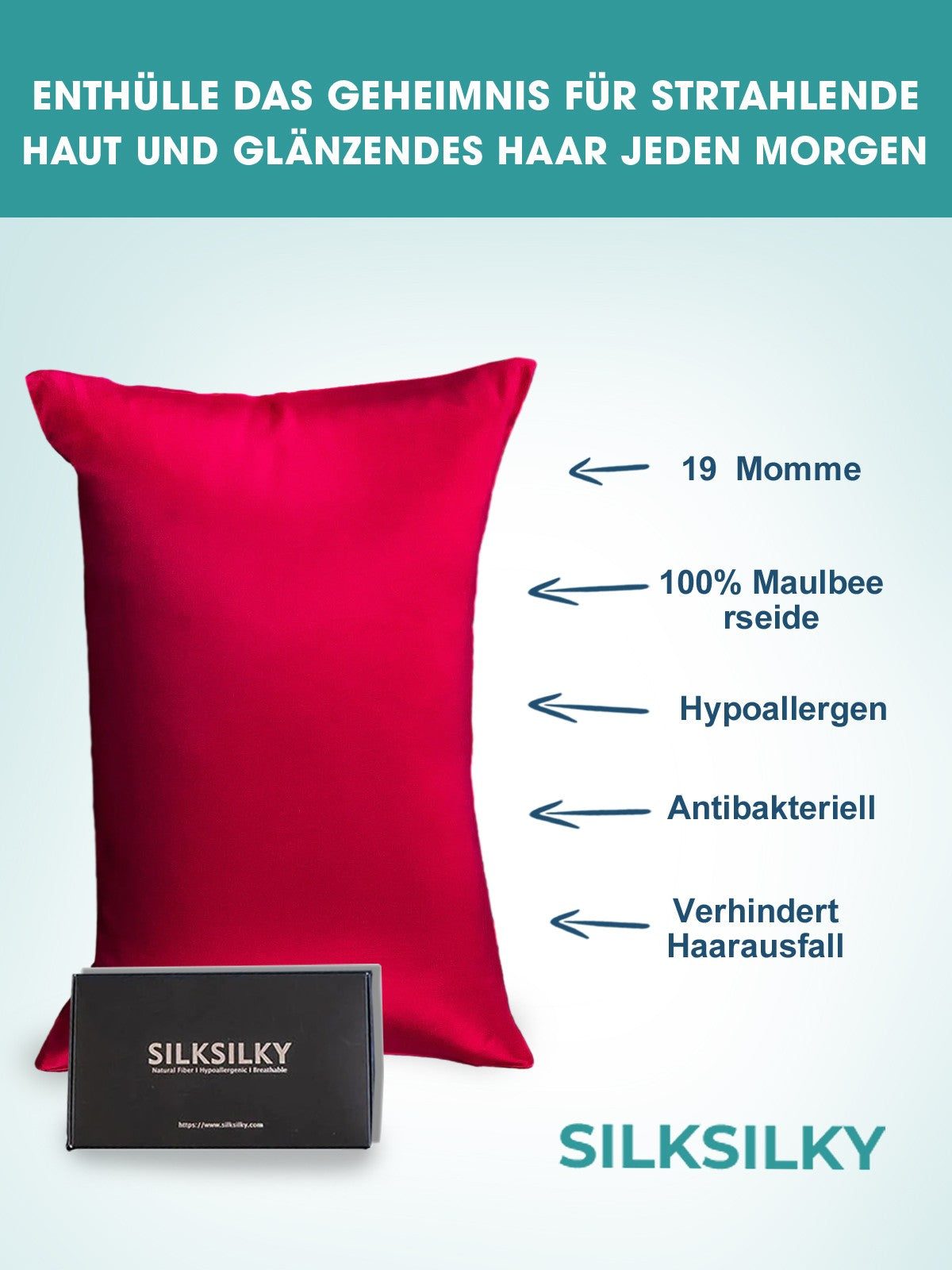 [Rouge Vineux] SilkSilky-FR 19Momme Pure Soie Pillowcase 002