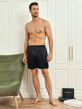 [Noir] SilkSilky-FR Mens Sleep Bottoms 004