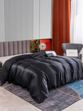 SilkSilky FR 22Momme Pure Soie Duvet Cover Noir 002