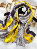 SilkSilky FR Pure Soie Scarf Jaune 001