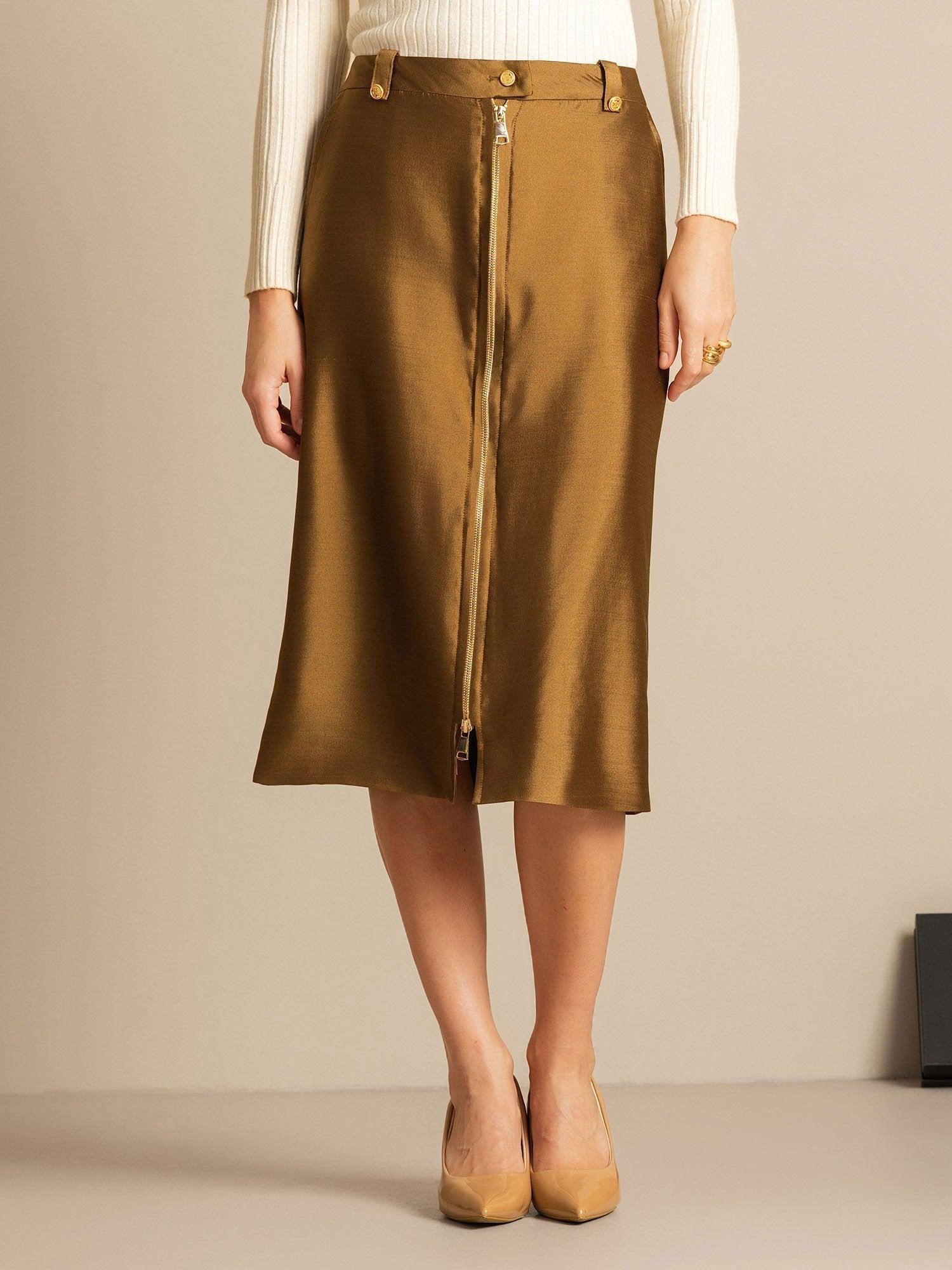 [Bronze] SilkSilky-FR 32Momme Soie Skirt 007,
