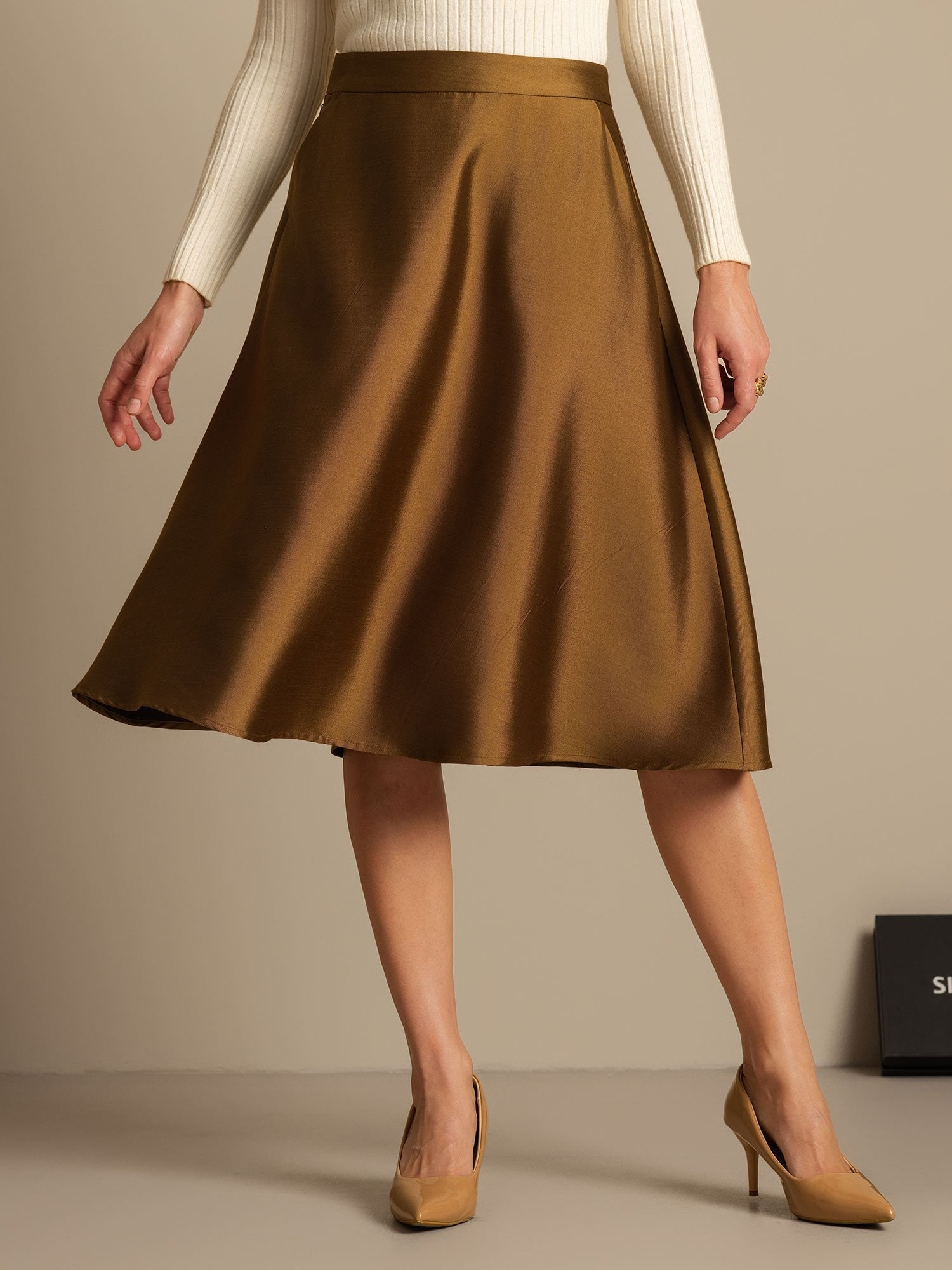 [Bronze] SilkSilky-FR 32Momme Soie Skirt 003,
