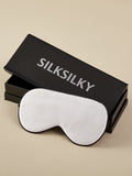 SilkSilky FR 19Momme Pure Soie Eye Mask VertFoncé 002