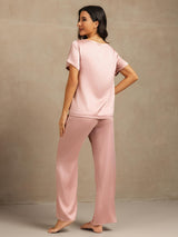 [Peau De Pêche] SilkSilky-FR 19Momme Manches courtes Femme Pyjamas 002