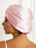 SilkSilky-FR Pure Soie Sleep Cap RoseClair 004