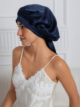 [Bleu Foncé] SilkSilky-FR Bonnets de Nuit 002