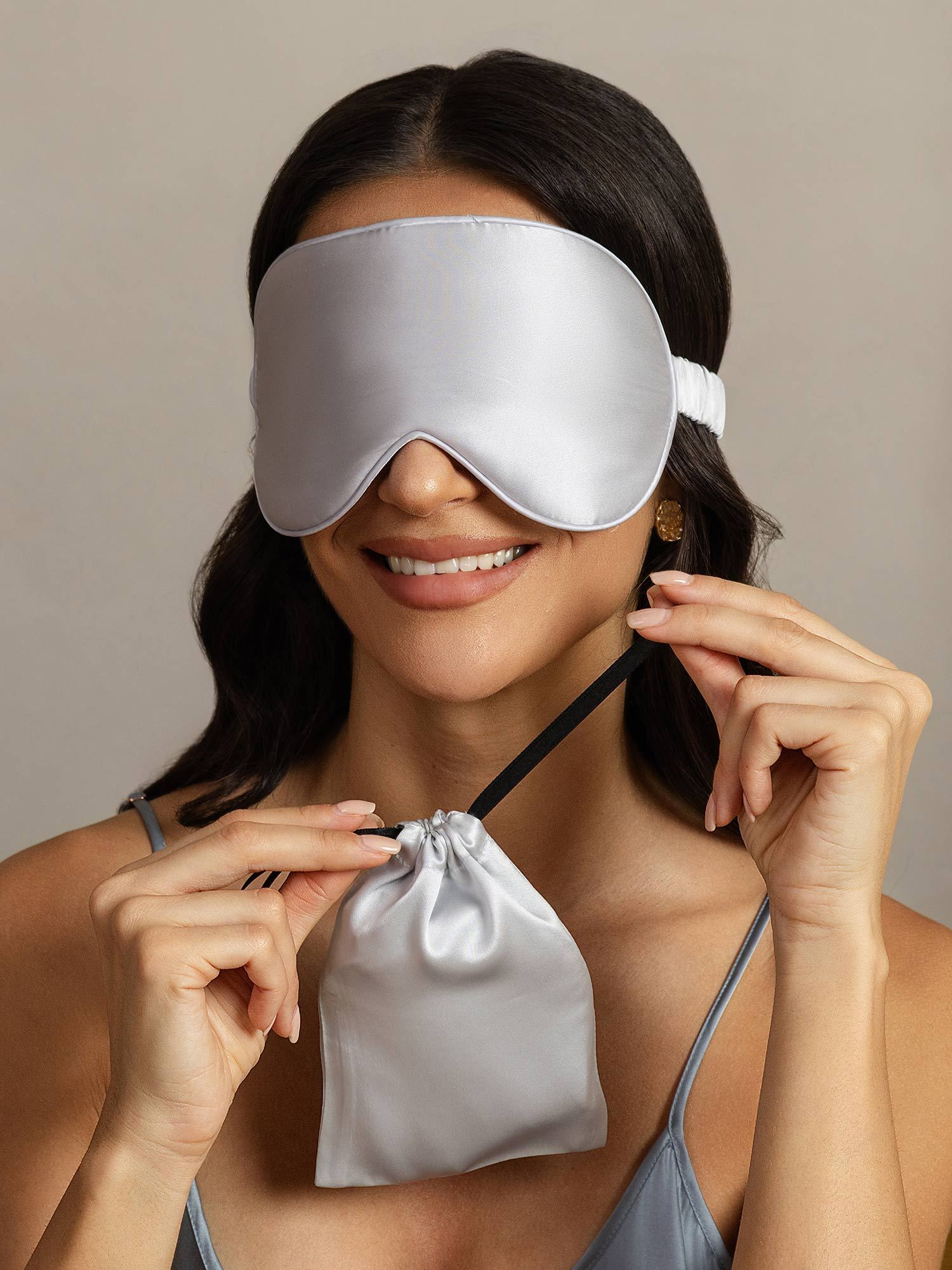 [Argent] SilkSilky-FR Soie Eye Mask 003