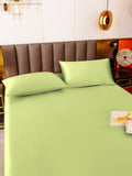 SilkSilky FR 19Momme Pure Soie Bedding Set VertMenthe 003