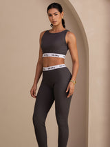[Gris] SilkSilky-FR Sleeveless Crew Neck Women's Outfit Sets 004