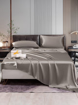 [Gris] SilkSilky-FR 22Momme Pure Soie Bedding Set 001,