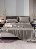 SilkSilky FR 22Momme Pure Soie Bedding Set Gris 001