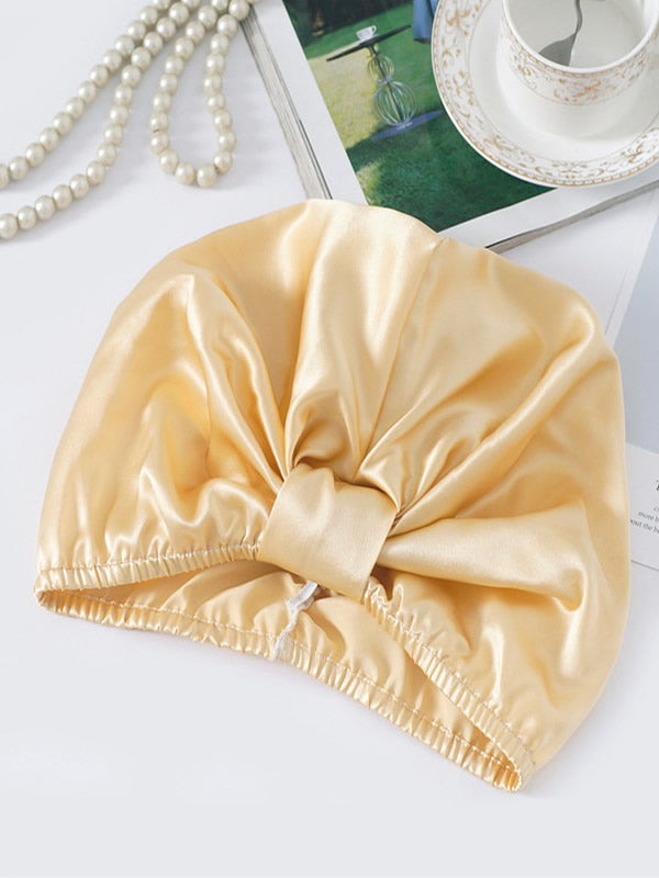 SilkSilky-FR Pure Soie Sleep Cap Champagne 002